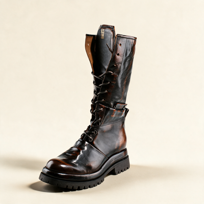 A.S.98 ARDEN Cognac tall boots, outsole view 