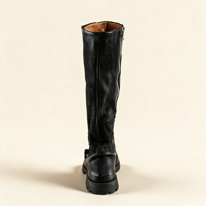 A.S.98 VALORA Black tall boots, alternate side view 