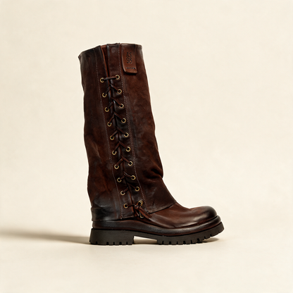 A.S.98 VALORA Ebony tall boots, outer side profile 