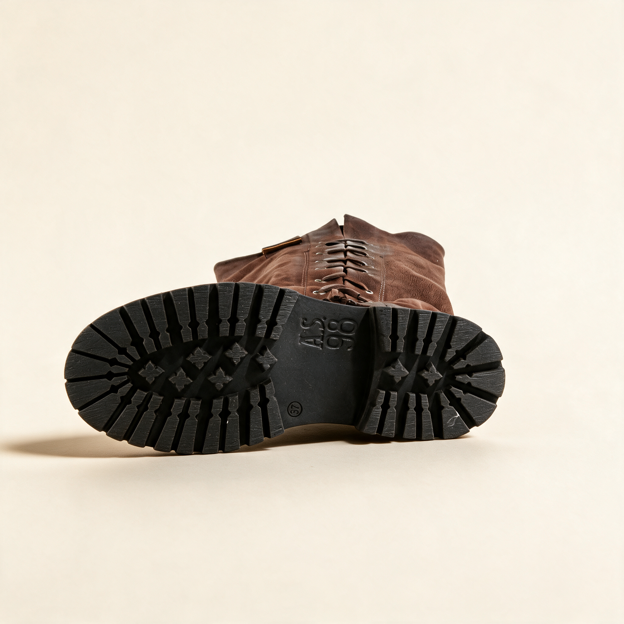 A.S.98 VALORA Ebony tall boots, outsole view 