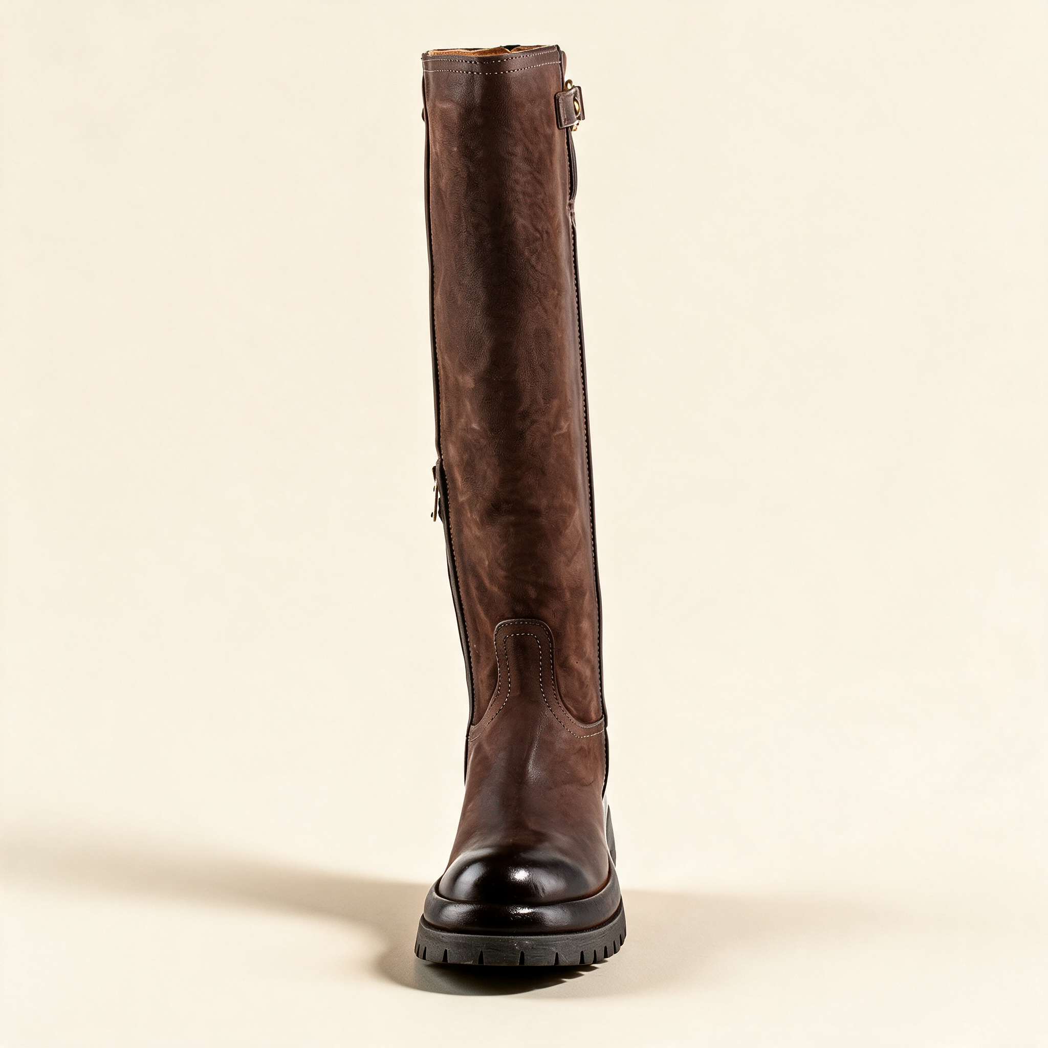 A.S.98 ECLIPSE Ebony knee-high boots, rear view 