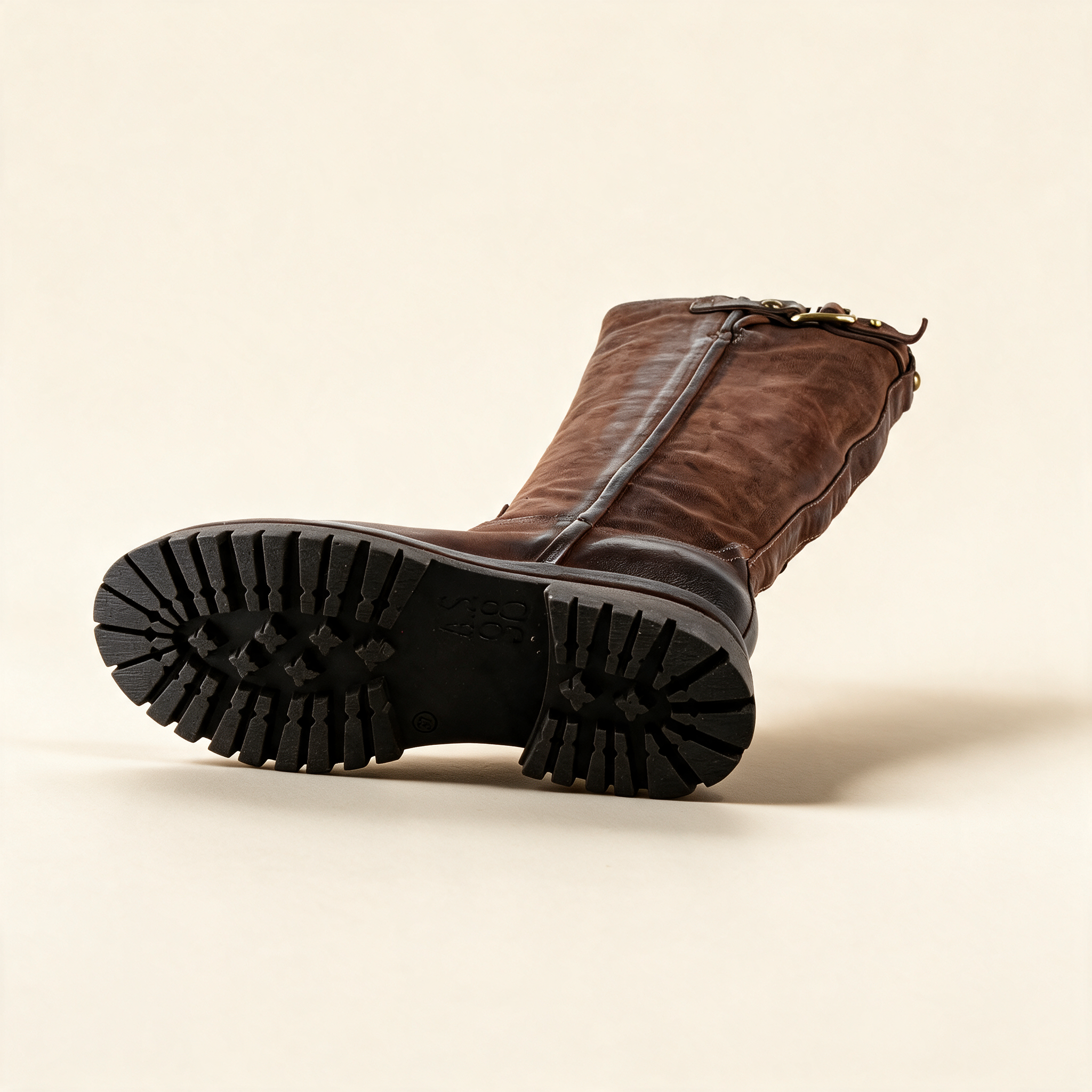 A.S.98 ECLIPSE Ebony knee-high boots, outsole view 