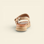 A.S.98 BRIGATA brown multi-strap studded Italian leather sandal #color_brown