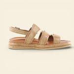A.S.98 BRIGATA brown multi-strap studded Italian leather sandal #color_brown