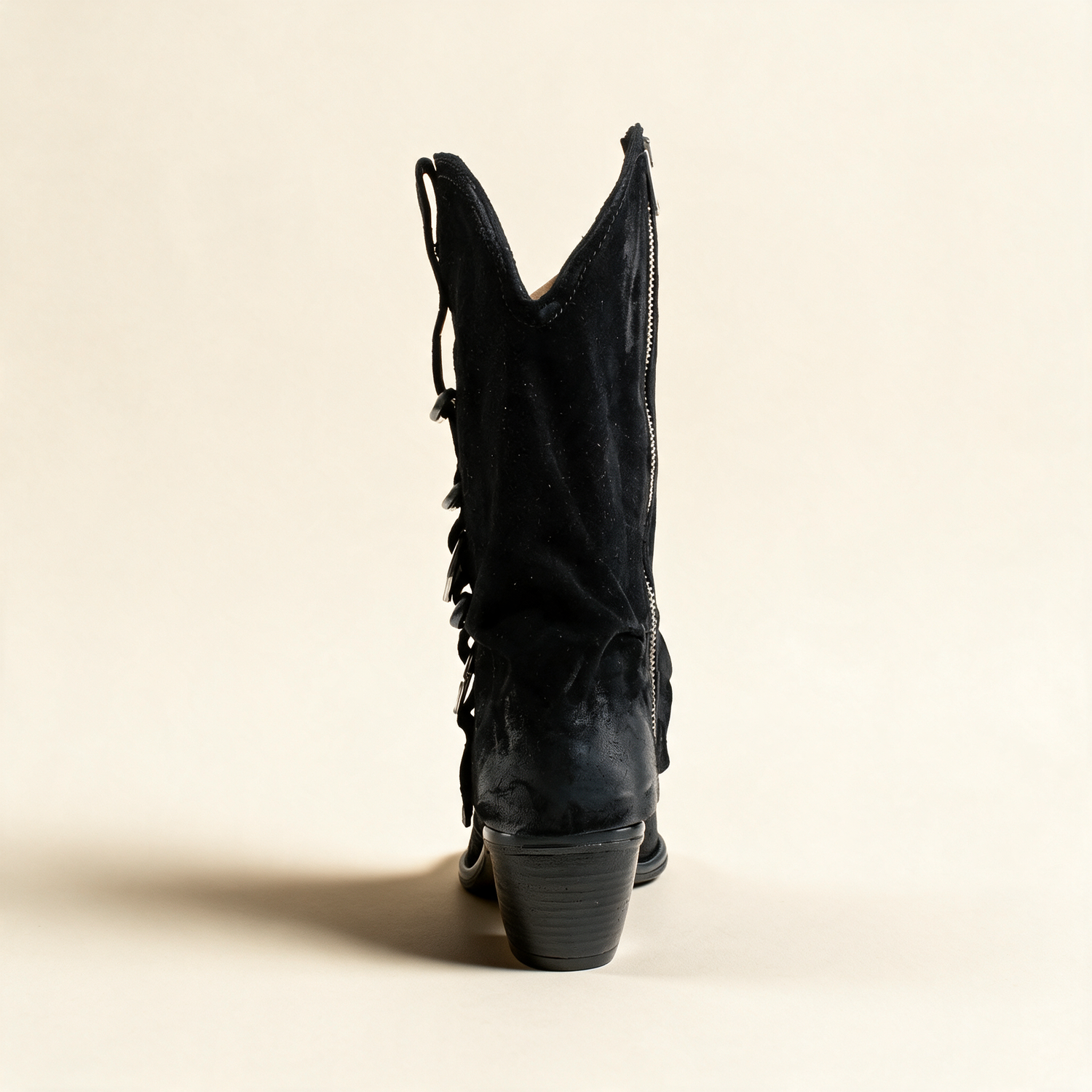 A.S.98 SOLARA Black western boots, alternate side view 