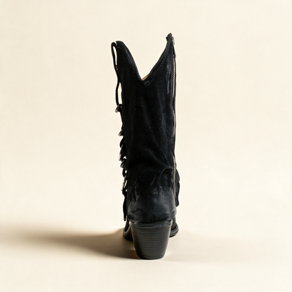 A.S.98 SOLARA Black western boots, alternate side view 