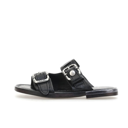 Gavin A.S.98 Black Summer 25 Leather Sandal 