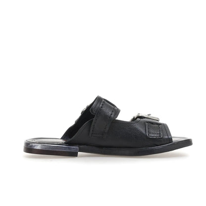 Gavin A.S.98 Black Summer 25 Leather Sandal 