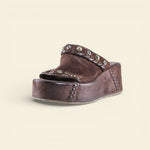 A.S.98 RIBELLA ebony Italian leather platform sandal #color_ebony