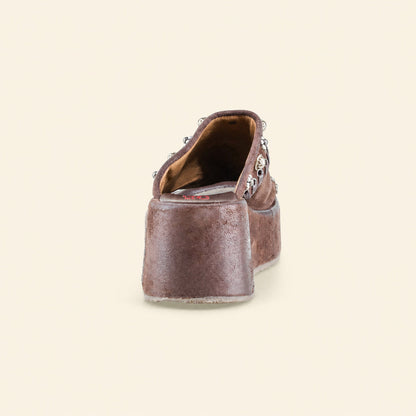 A.S.98 RIBELLA Ebony Italian leather platform sandal, alternate side view 