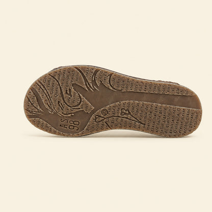 A.S.98 RIBELLA Ebony Italian leather platform sandal, outsole view 