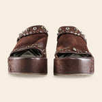 A.S.98 RIBELLA Ebony Italian leather platform sandal, heel and sole detail #color_ebony