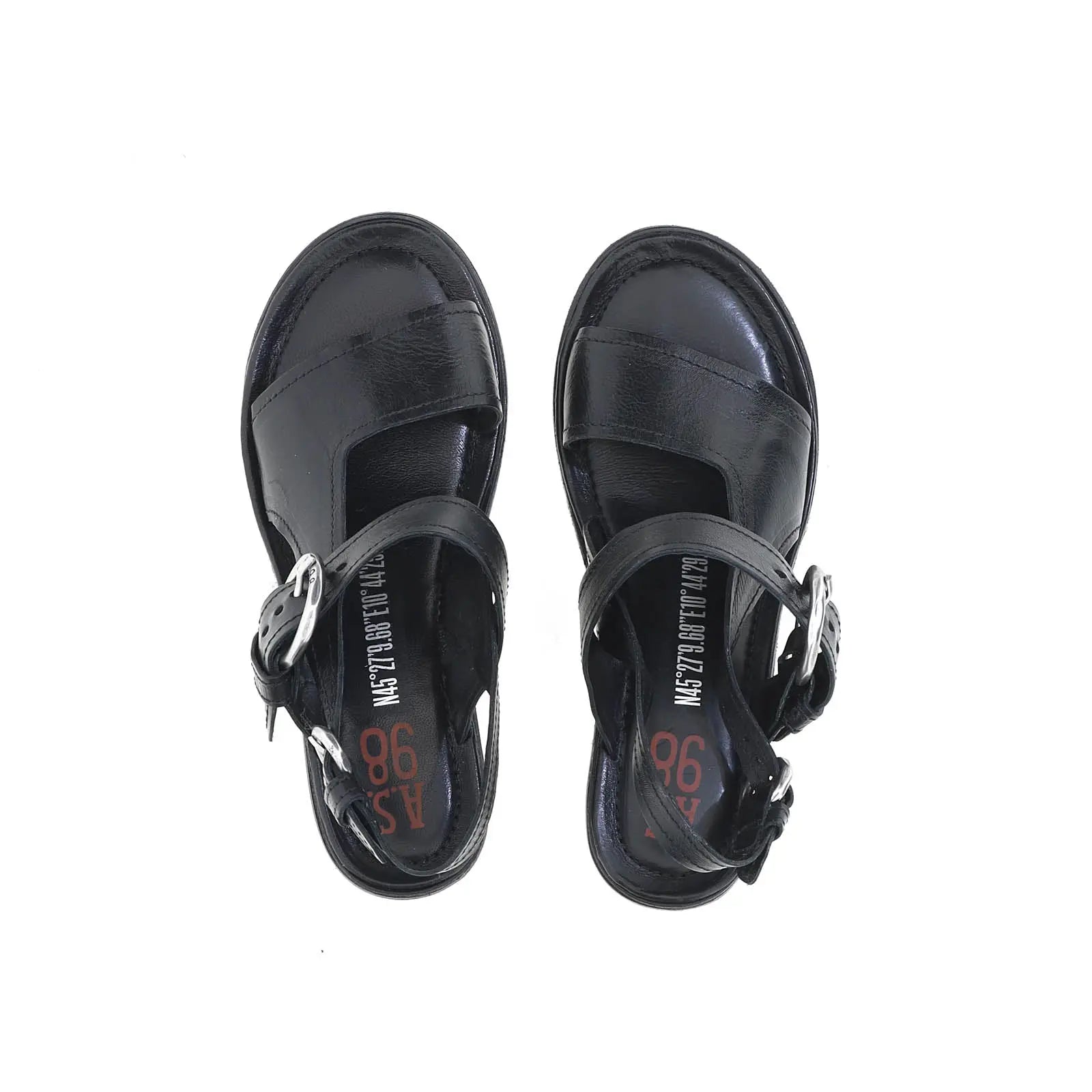 Brystol A.S.98 Black Summer 25 Leather Sandal 