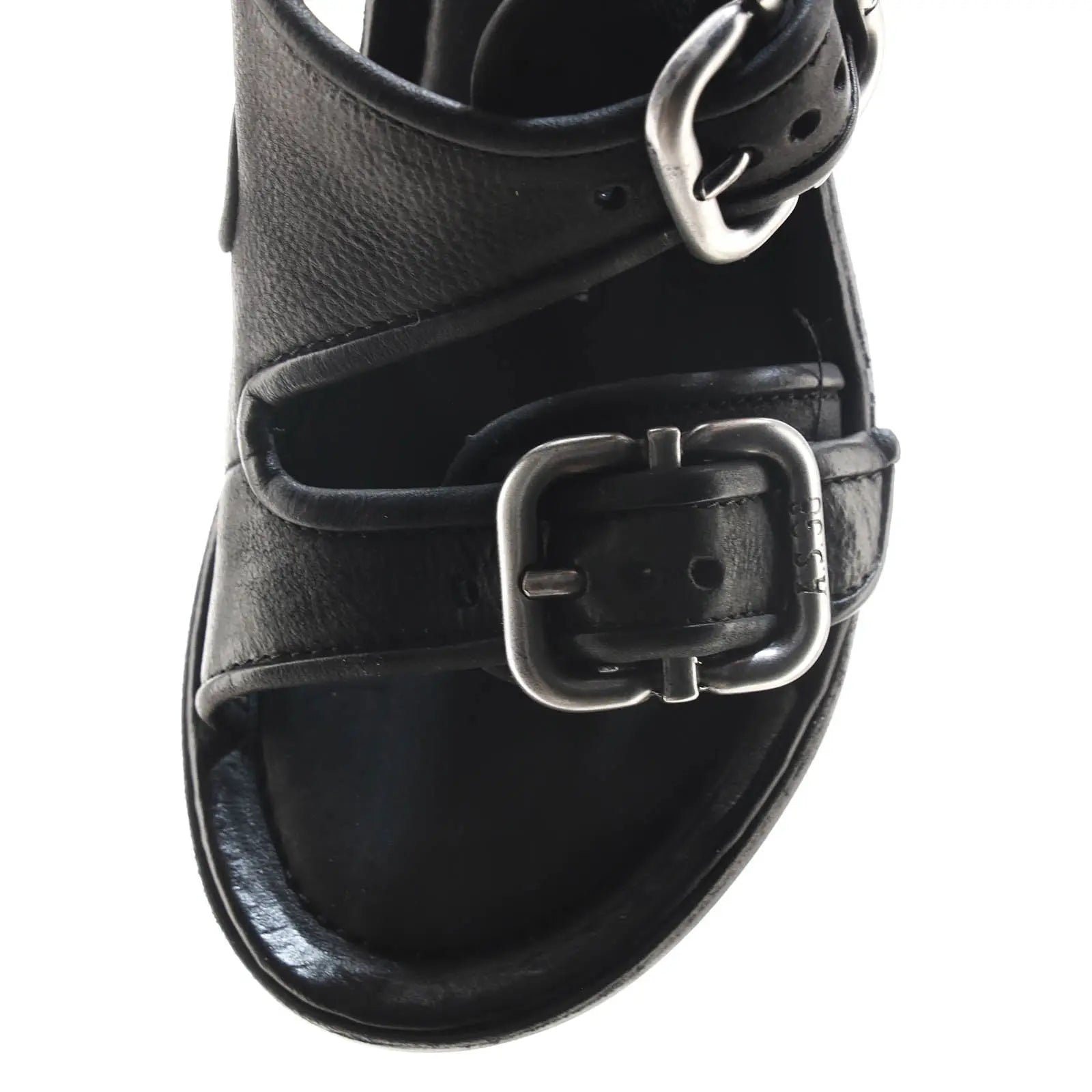 Bentley A.S.98 Black Summer 25 Leather Sandal 