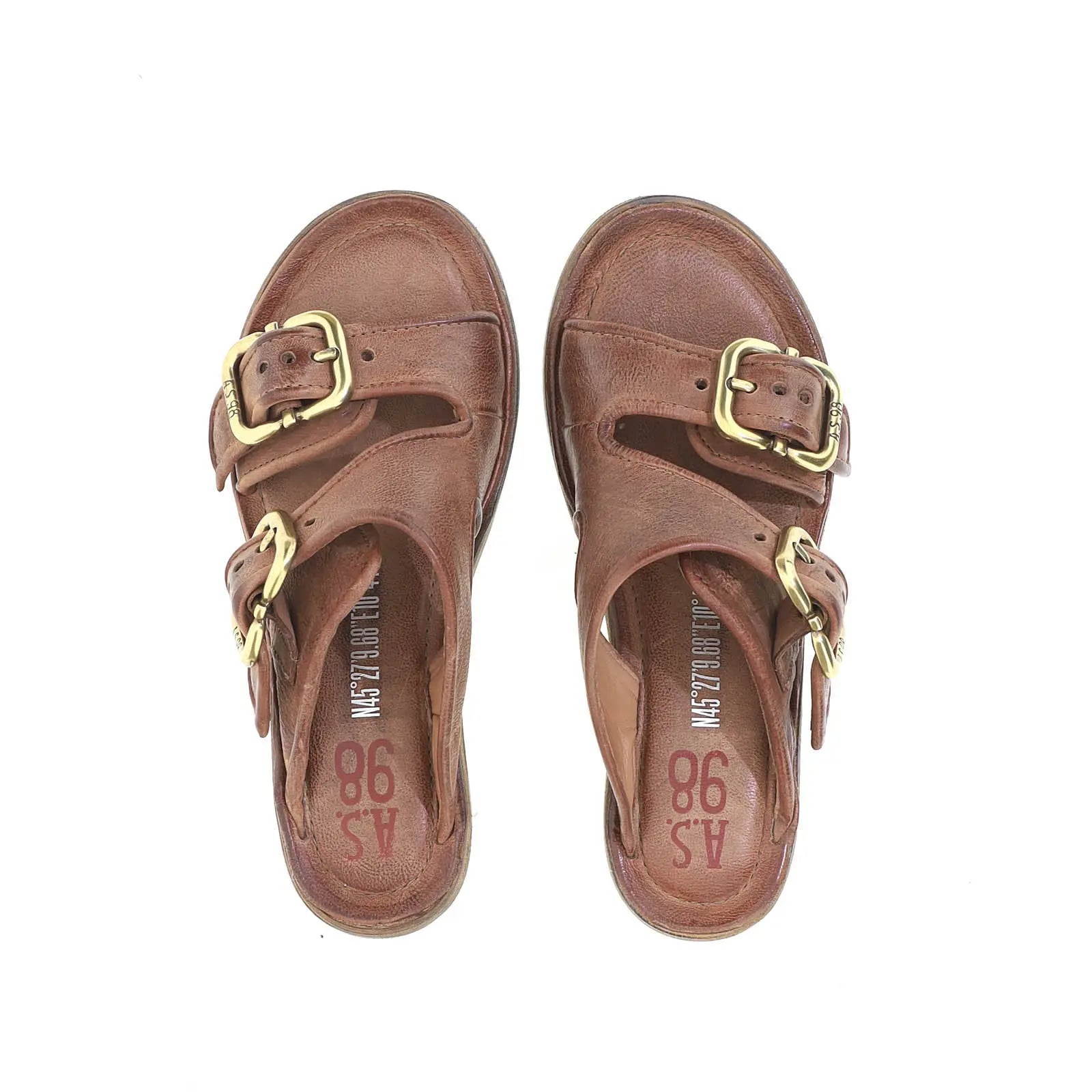 Bentley A.S.98 Brown Summer 25 Leather Sandal 