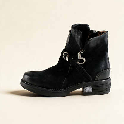 A.S.98 NYX Black ankle boots, outer side profile 