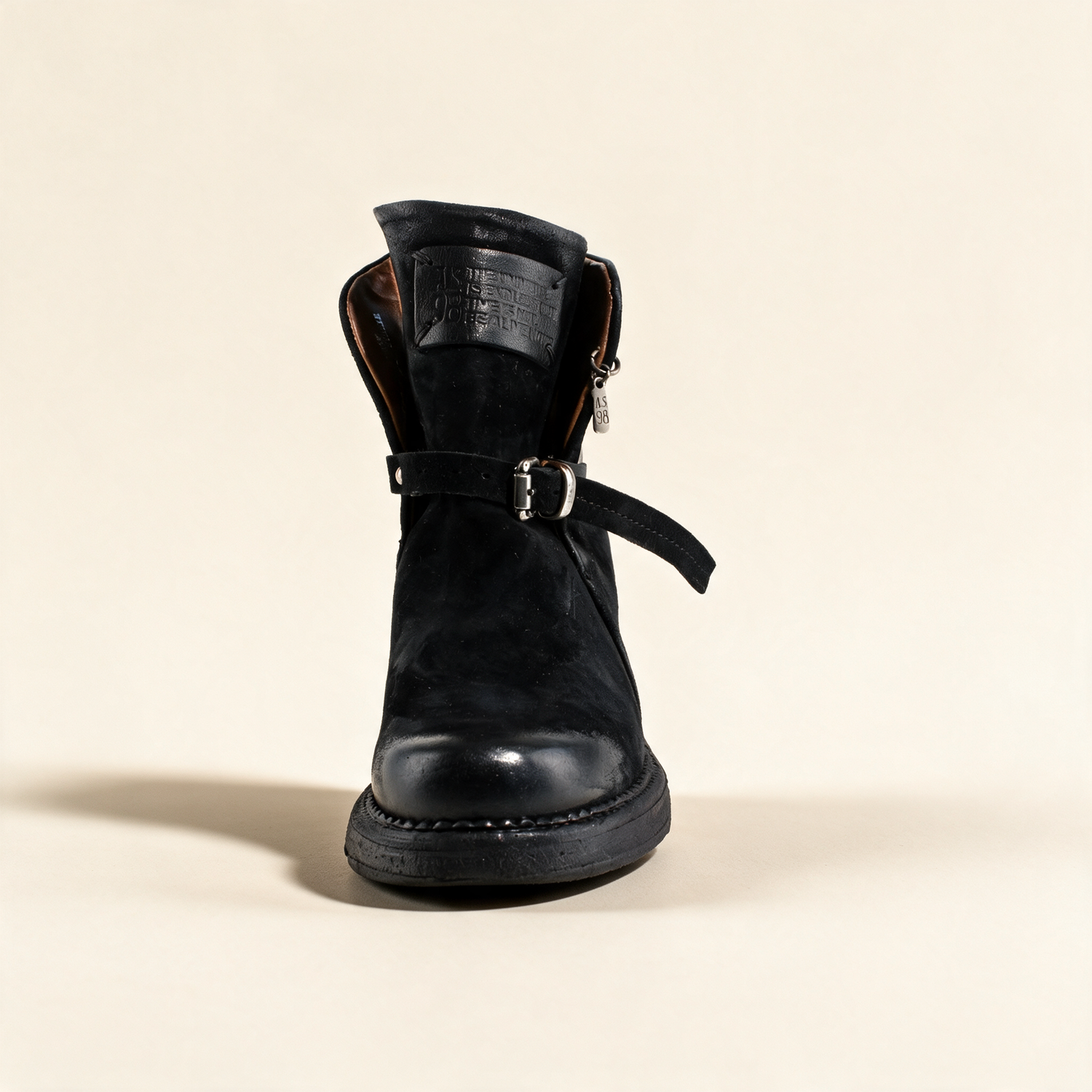 A.S.98 NYX Black ankle boots, rear view 