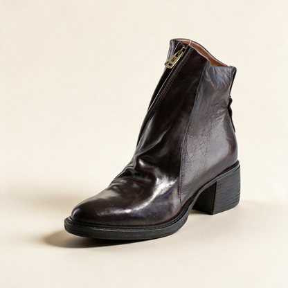 A.S.98 LIRA Ebony ankle boots, single three-quarter view 