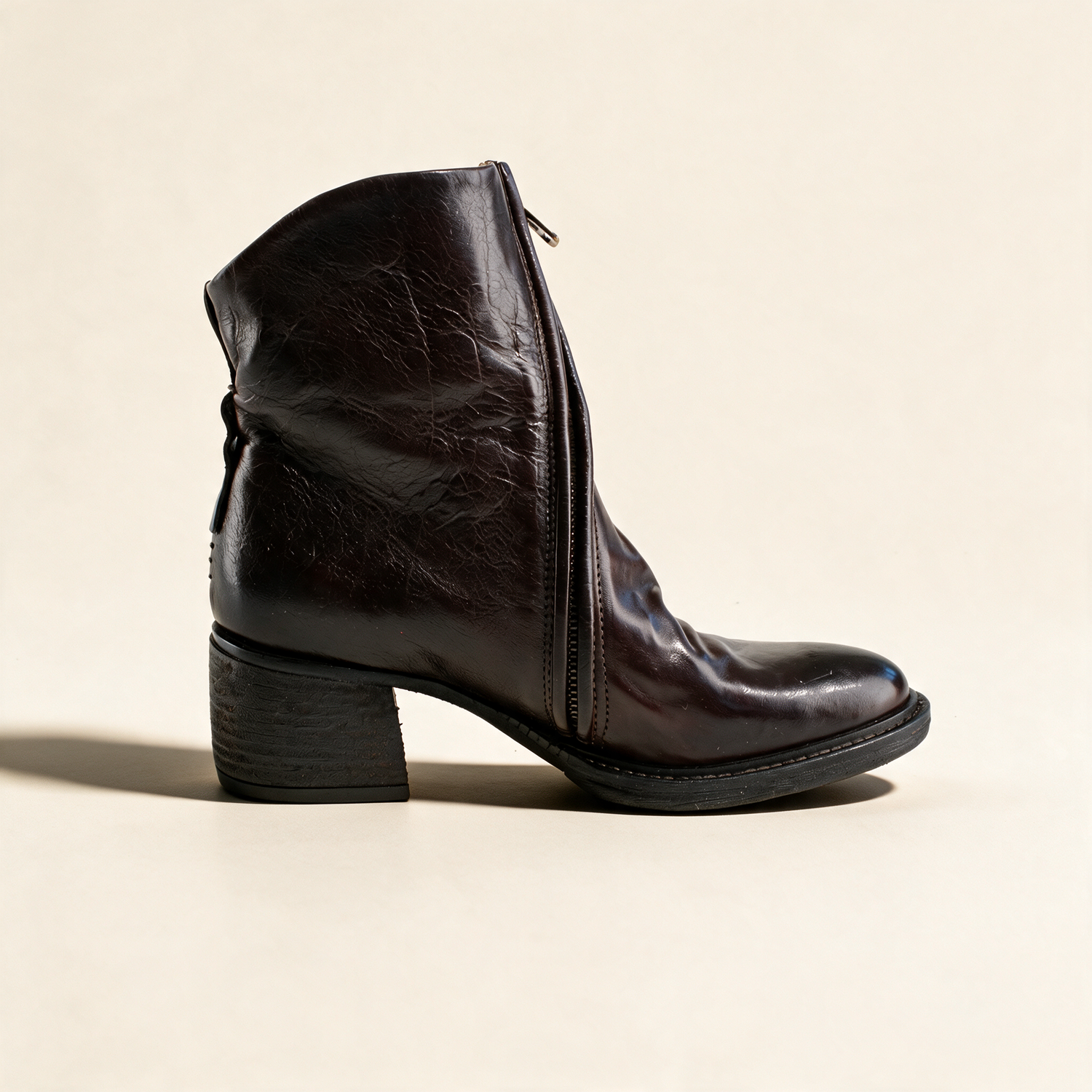 A.S.98 LIRA Ebony ankle boots, front view 