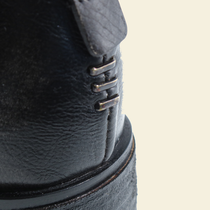 A.S.98 LIRA Charcoal ankle boots, leather and finishing detail 