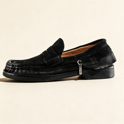 A.S.98 MILO Black loafers, outer side profile 