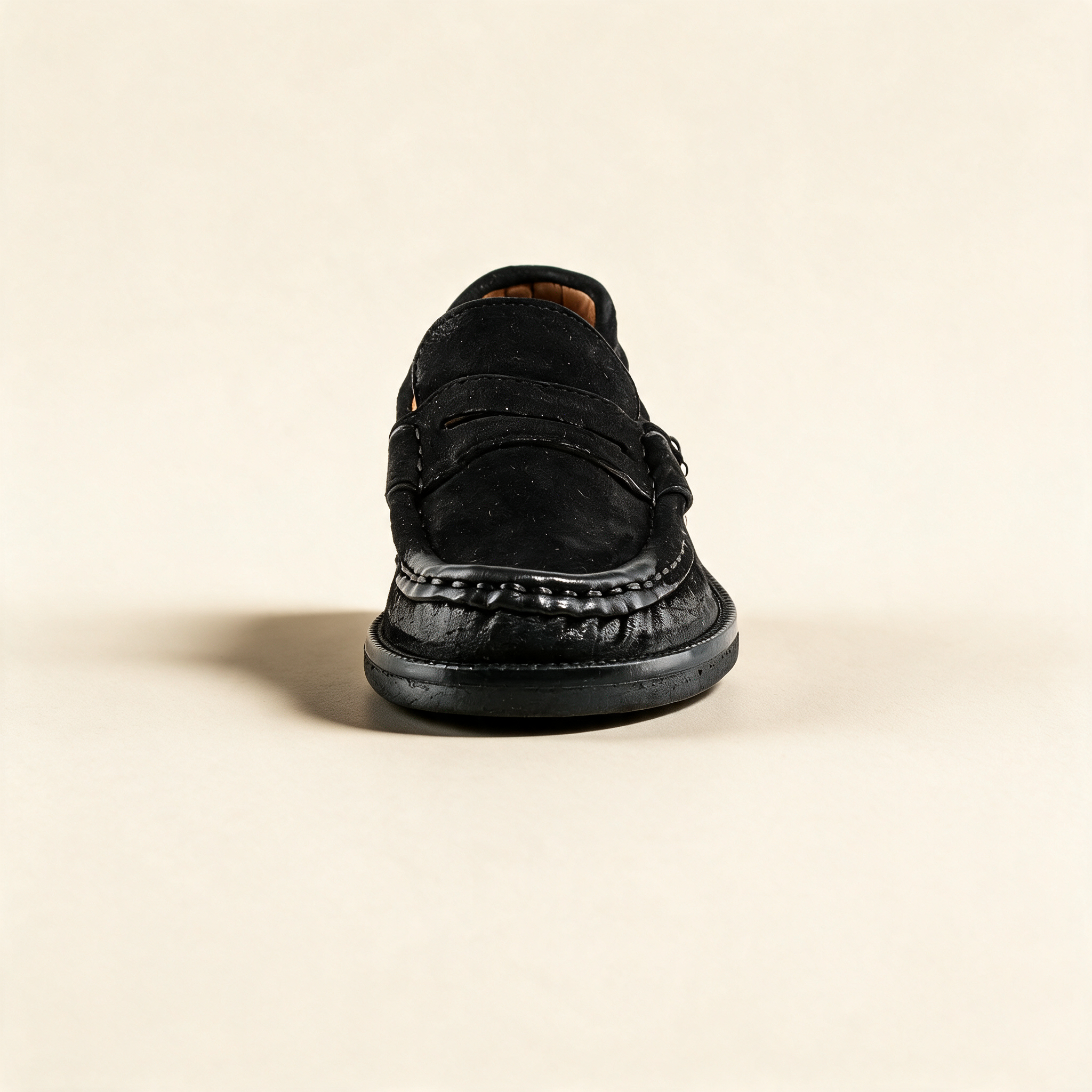 A.S.98 MILO Black loafers, rear view 