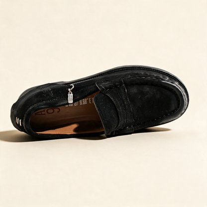 A.S.98 MILO Black loafers, hardware and construction detail 