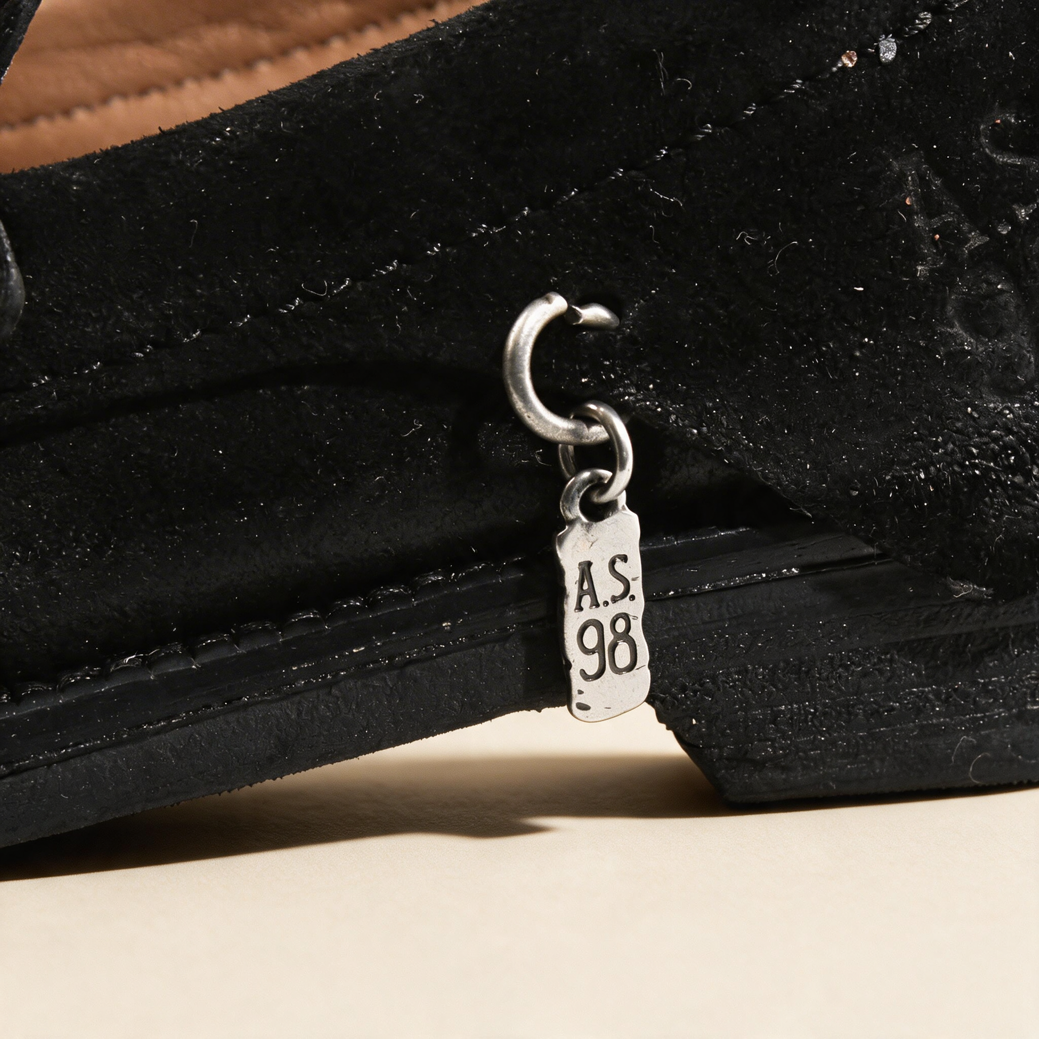 A.S.98 MILO Black loafers, heel and sole detail 