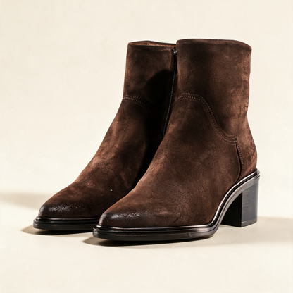 MJUS BRIO Brown ankle boots, pair three-quarter view 