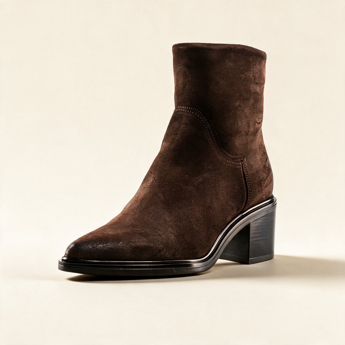 MJUS BRIO Brown ankle boots, single three-quarter view 