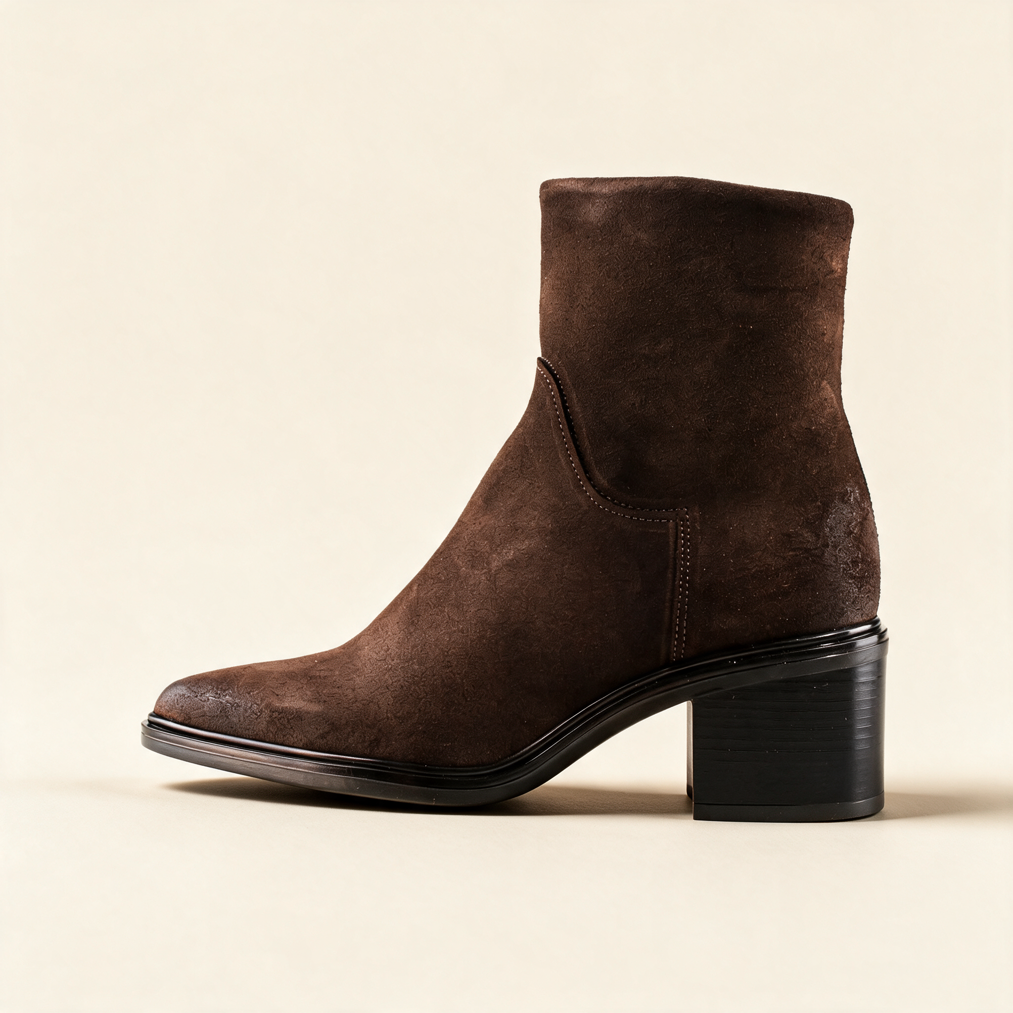 MJUS BRIO Brown ankle boots, outer side profile 