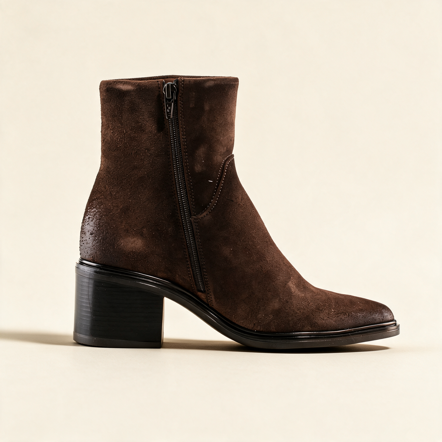 MJUS BRIO Brown ankle boots, front view 