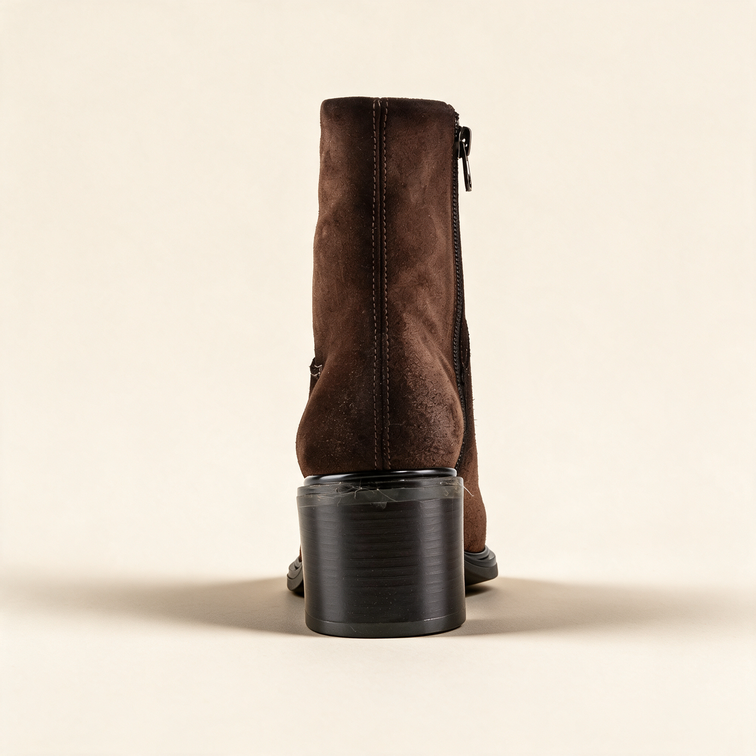 MJUS BRIO Brown ankle boots, rear view 