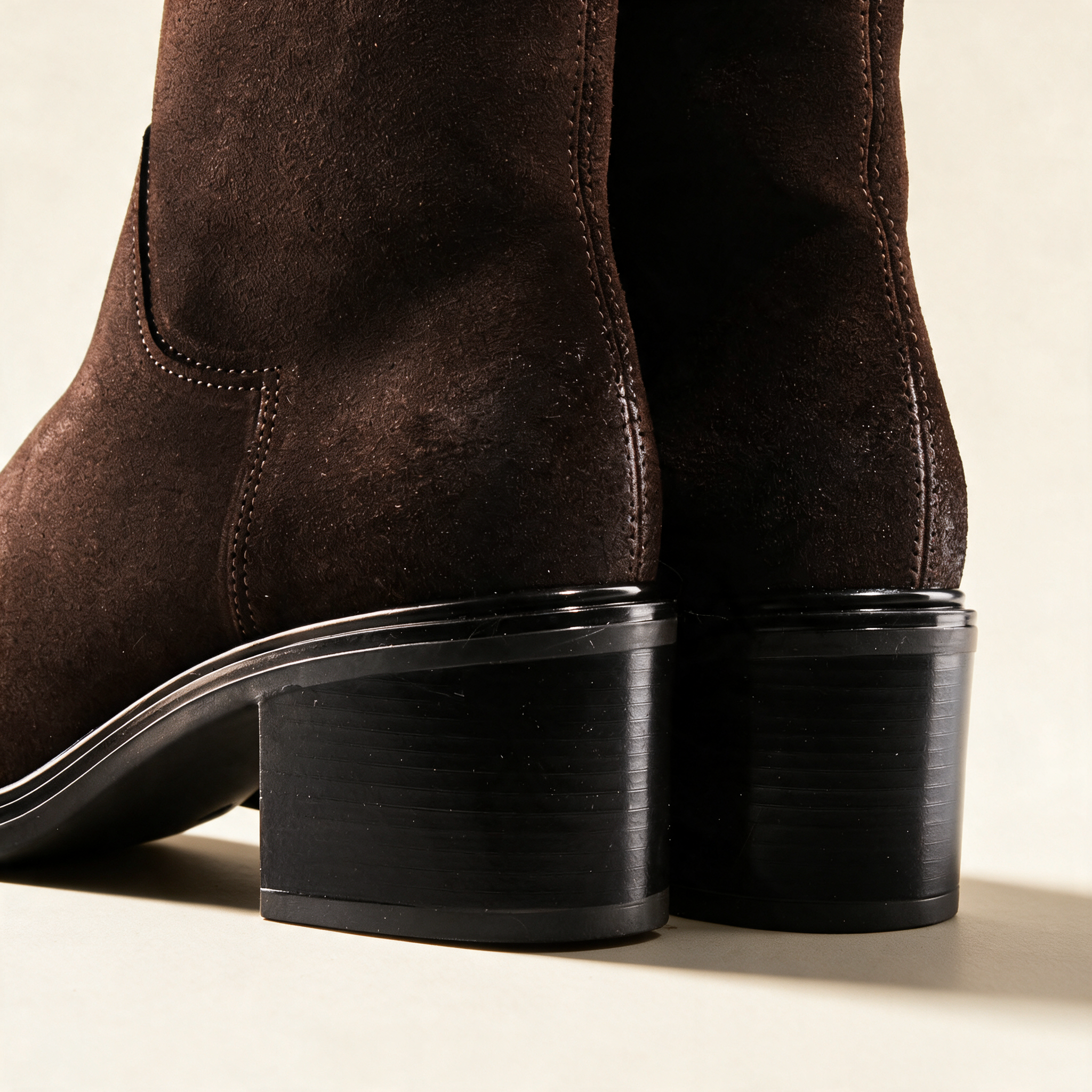MJUS BRIO Brown ankle boots, hardware and construction detail 