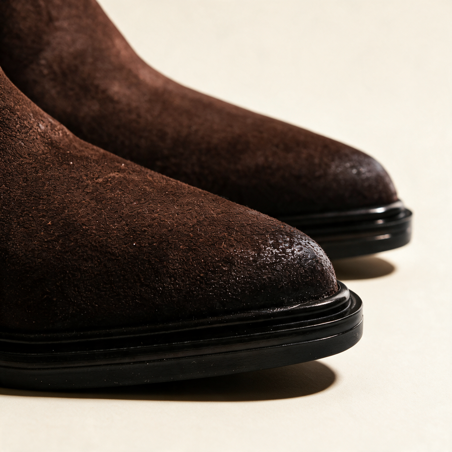 MJUS BRIO Brown ankle boots, toe and profile detail 
