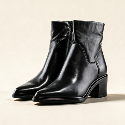 MJUS BRIO Black ankle boots, pair three-quarter view 