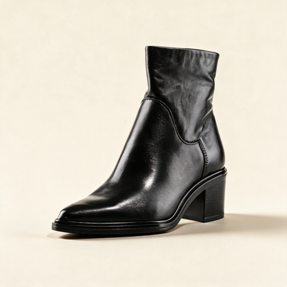 MJUS BRIO Black ankle boots, single three-quarter view 