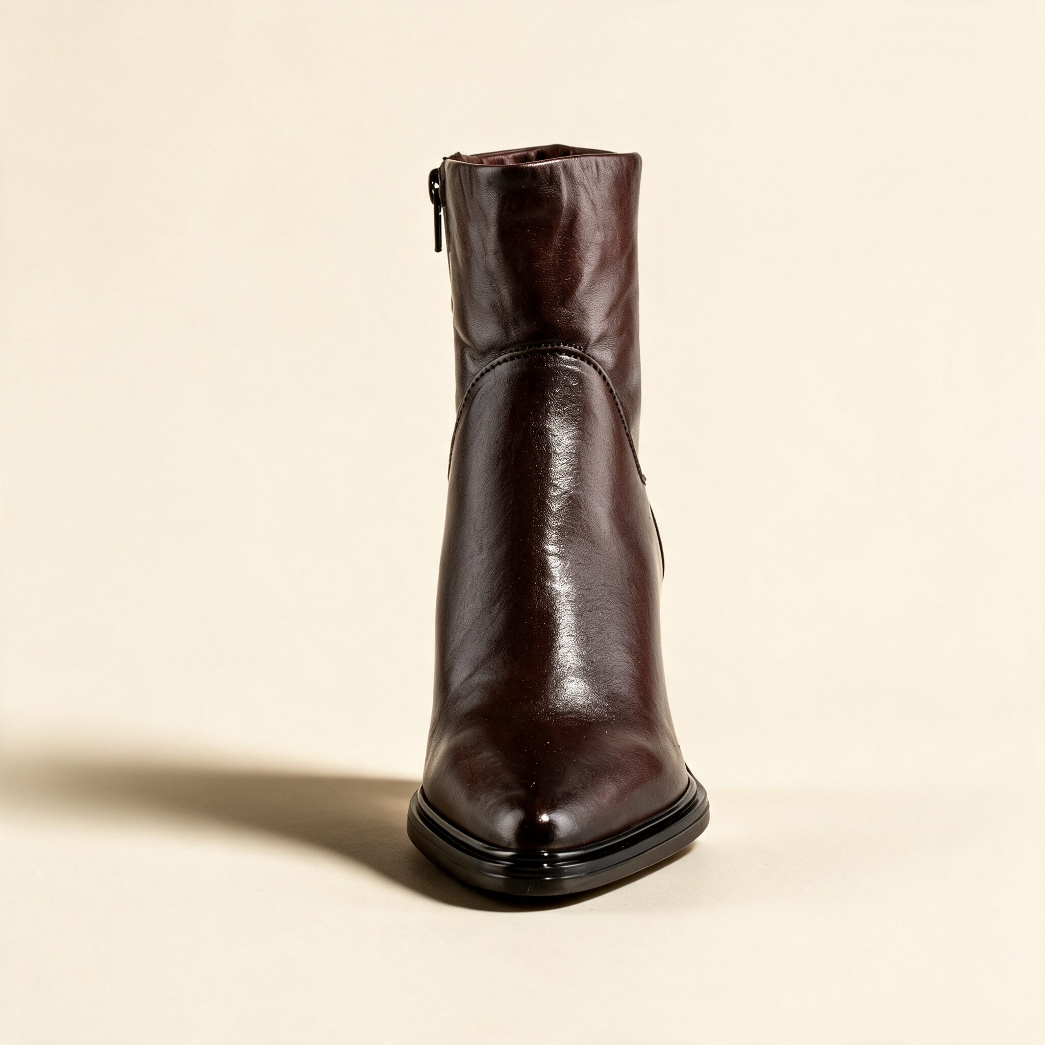 MJUS BRIO Chocolate ankle boots, rear view 