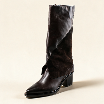 MJUS SIENA Mocha knee-high boots, single three-quarter view 