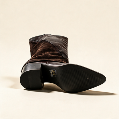 MJUS SIENA Mocha knee-high boots, outsole view 