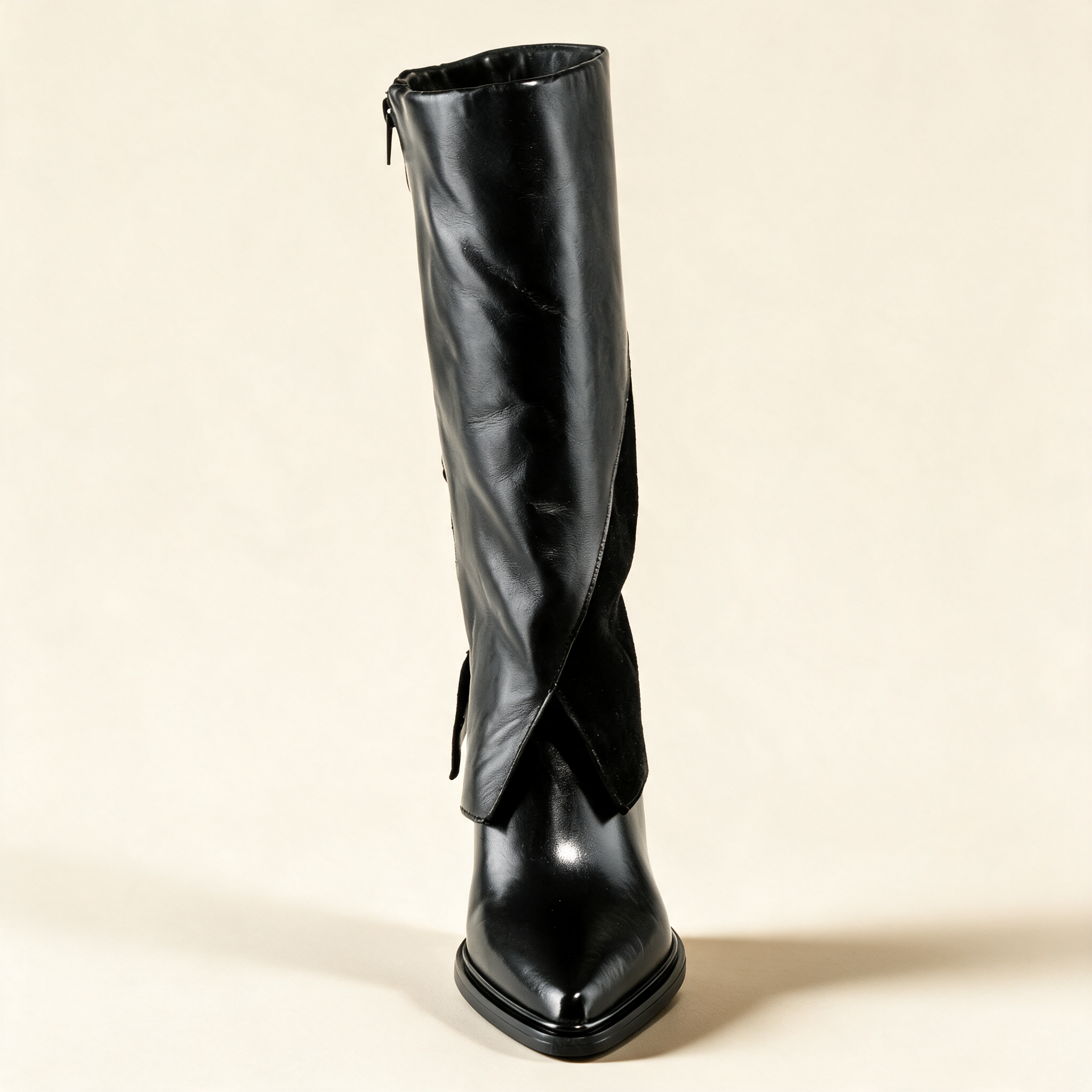 MJUS SIENA Black knee-high boots, rear view 