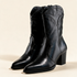 MJUS LUNA Black ankle boots, pair three-quarter view 