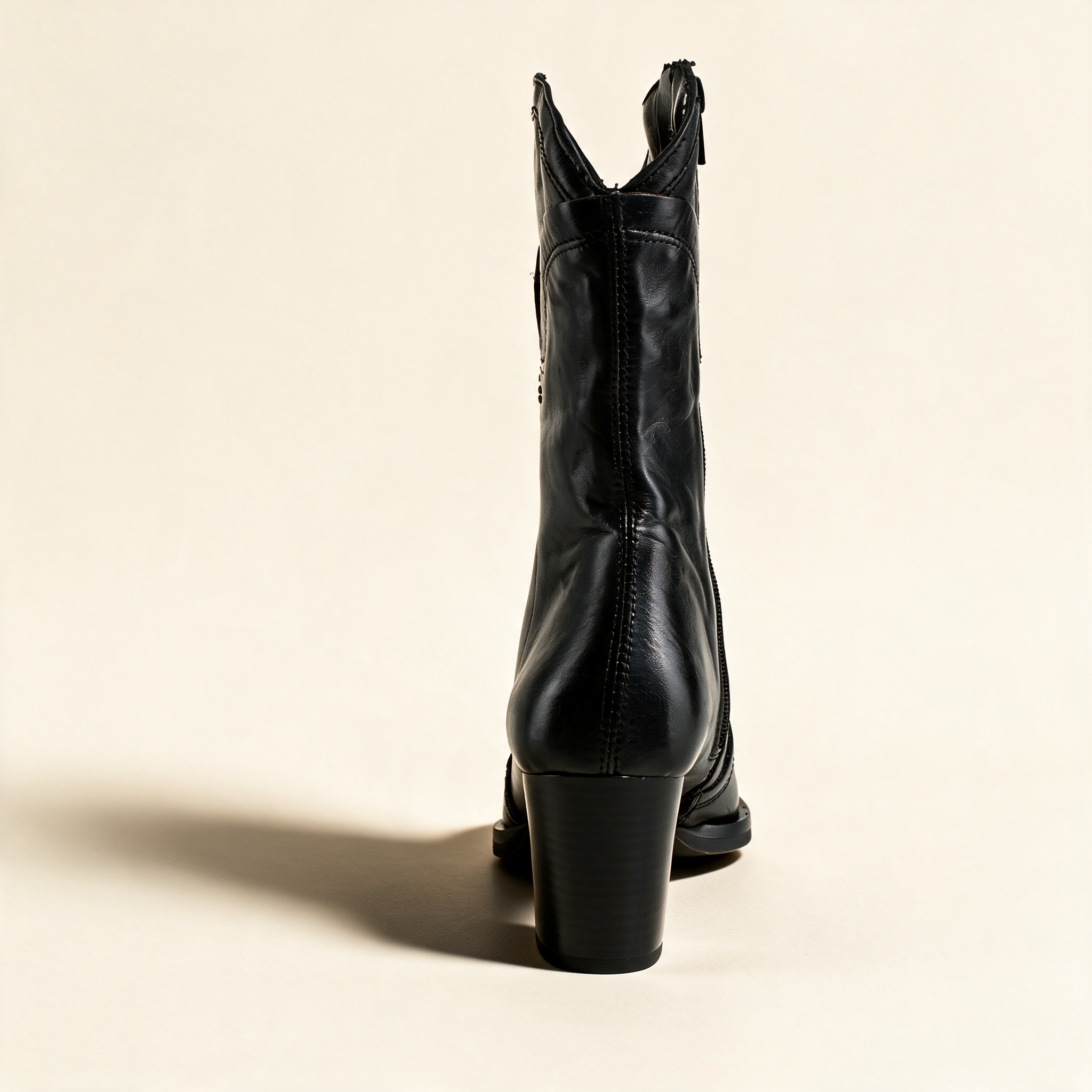 MJUS LUNA Black ankle boots, alternate side view 