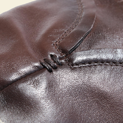 MJUS LUNA Chocolate ankle boots, hardware and construction detail 