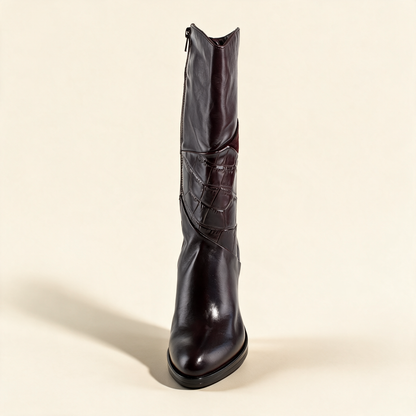 MJUS MARA Burgundy tall boots, rear view 
