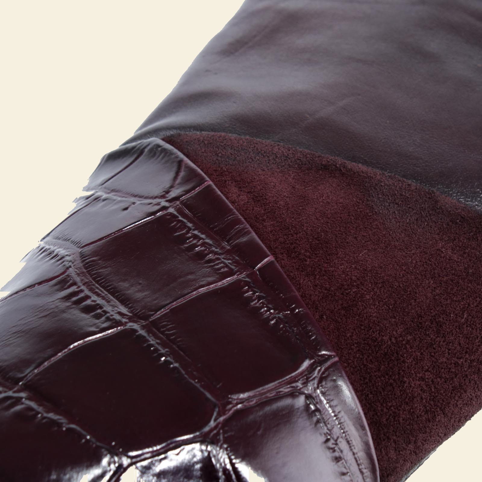 MJUS MARA Burgundy tall boots, hardware and construction detail 