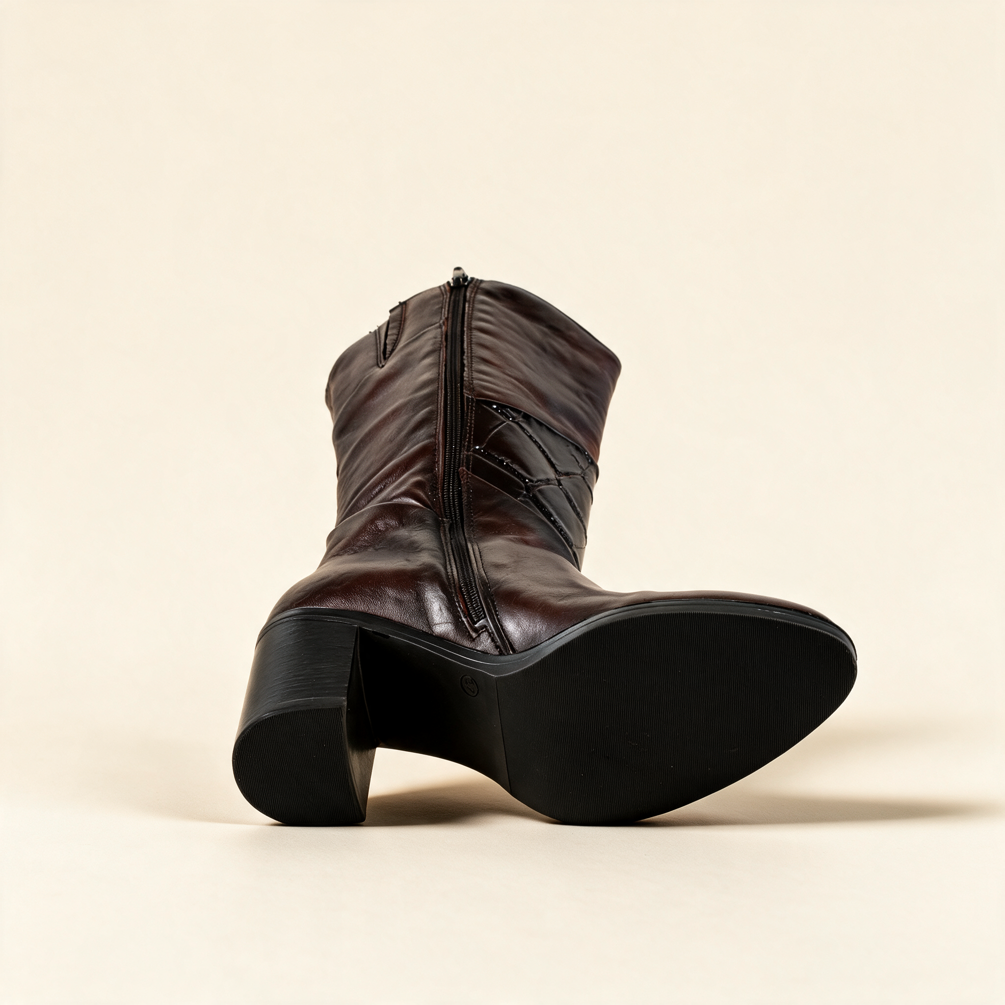 MJUS MARA Chocolate tall boots, front view 
