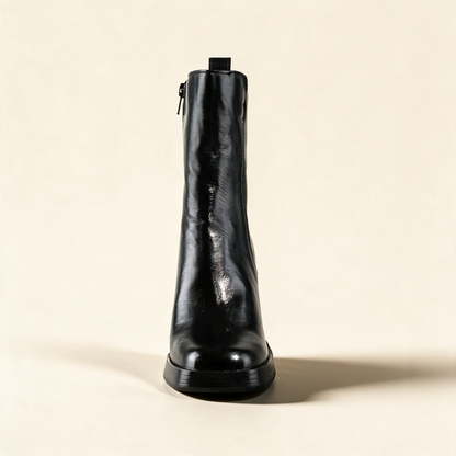 MJUS MADDALENA Black ankle boots, rear view 