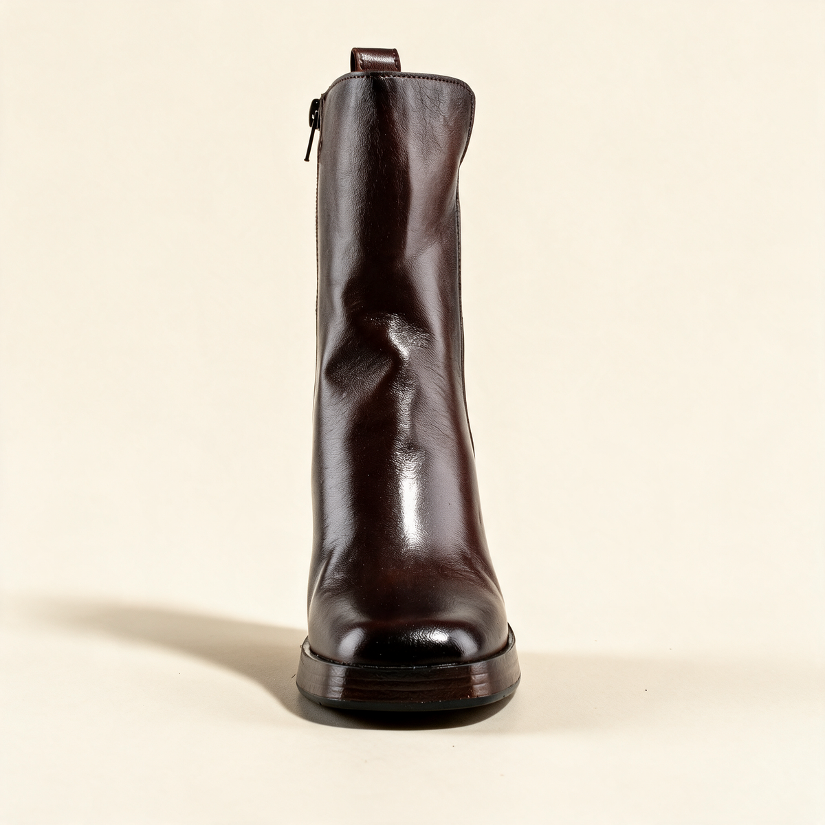 MJUS MADDALENA Chocolate ankle boots, rear view 