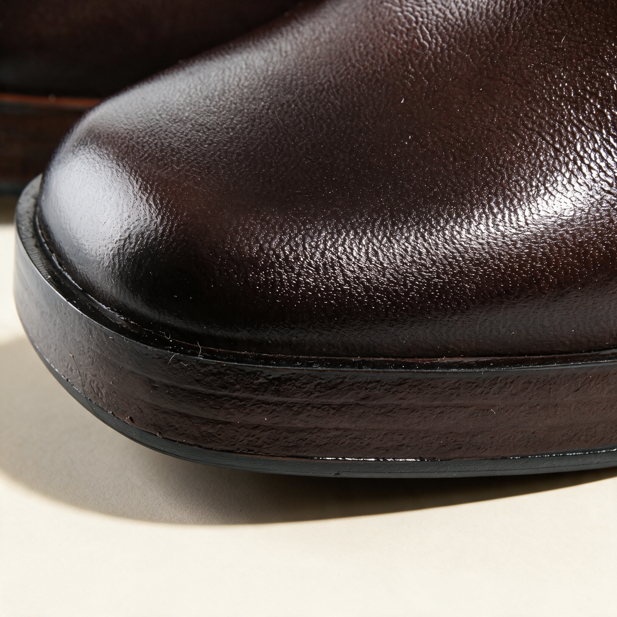 MJUS MADDALENA Chocolate ankle boots, leather and finishing detail 